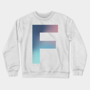 Gradient Letter F Initial Alphabet Crewneck Sweatshirt